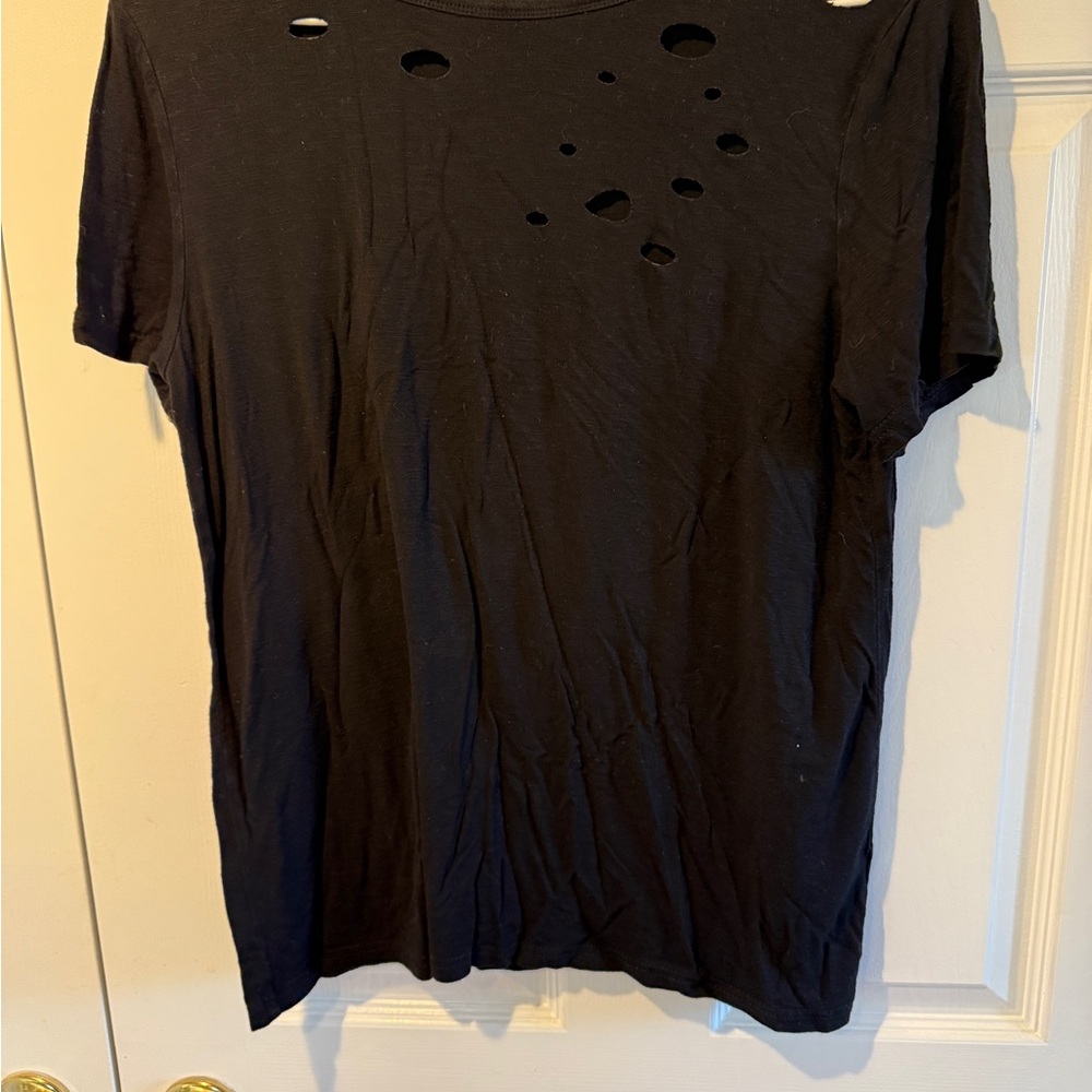 Stylish Black Distressed Men's Shirt